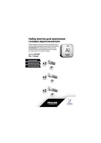 Analog Renaissance Screw Nut Silver Set (6 pcs.)