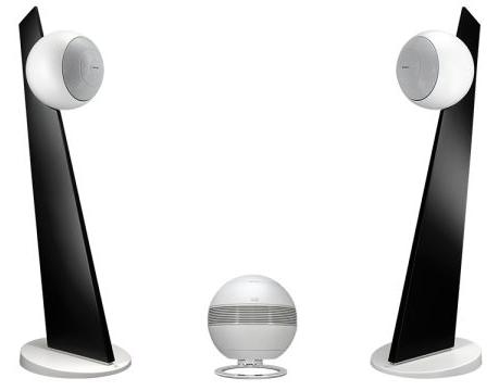 Cabasse PEARL SUB WHITE & 2x BALTIC ON STAND BLACK / WHITE