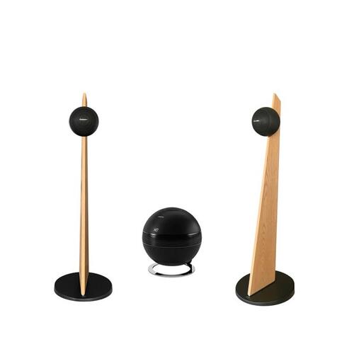 Cabasse PEARL SUB BLACK & 2x IO³ ON STAND Light OAK / BLACK