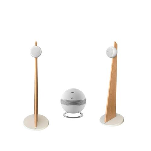Cabasse PEARL SUB WHITE & 2x IO³ ON STAND Light OAK / WHITE