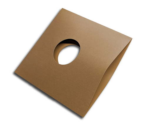 OnlyVinyl Outer Record Sleeves Cardboard Center Hole Brown 10