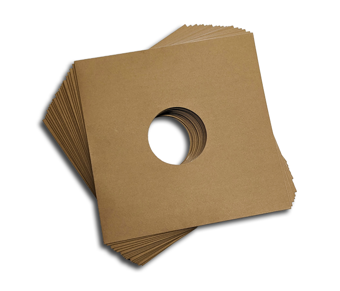 OnlyVinyl Outer Record Sleeves Cardboard Center Hole Brown 10" Set (50 pcs.)
